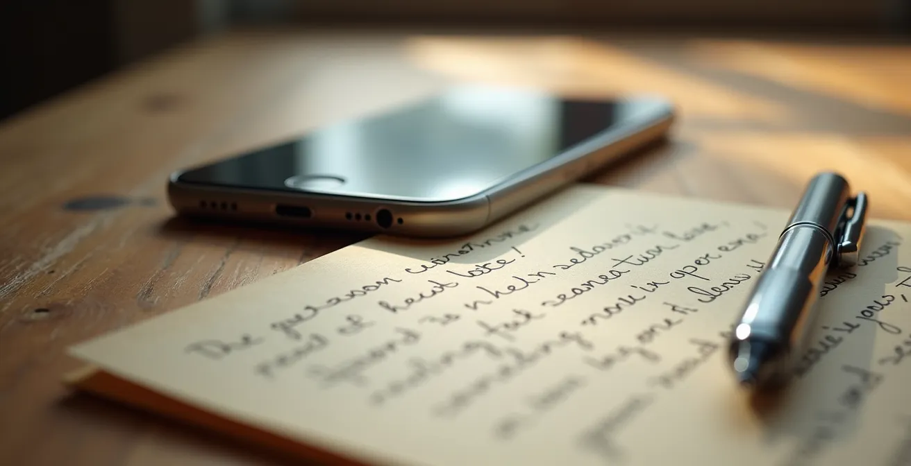 Smartphone bewusst zur Seite legen für digitale Auszeit